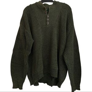 Club Room Men’s Green Knit Crew Neck Sweater- XL
